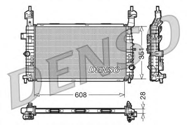 DRM20091 Denso radiador de esfriamento de motor