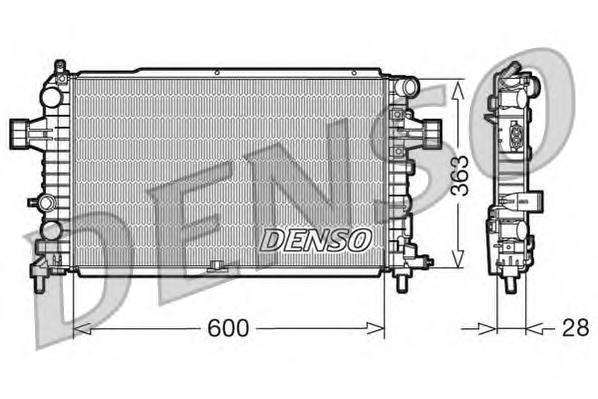 DRM20105 Denso radiador de esfriamento de motor