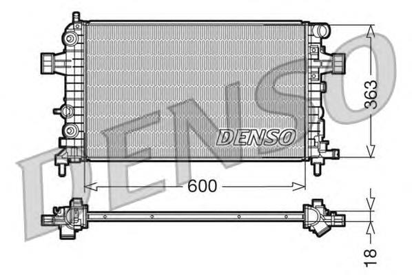 DRM20101 Denso radiador de esfriamento de motor