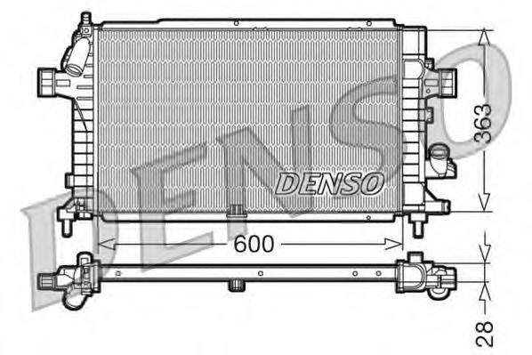 DRM20100 Denso radiador de esfriamento de motor