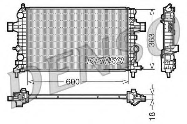 DRM20103 Denso radiador de esfriamento de motor