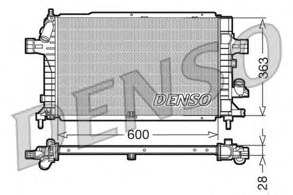 DRM20102 Denso radiador de esfriamento de motor