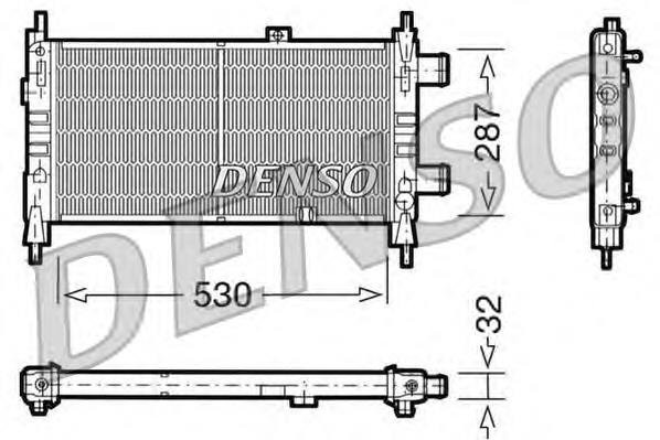 Radiador de esfriamento de motor DRM20065 Denso