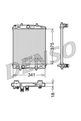 DRM21601 Denso radiador de esfriamento de motor