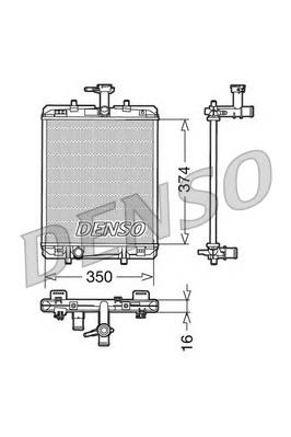 DRM21602 Denso radiador de esfriamento de motor