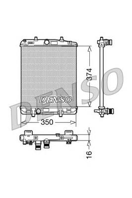 DRM21603 Denso radiador de esfriamento de motor