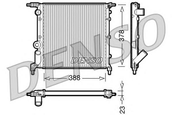 DRM23006 Denso radiador de esfriamento de motor