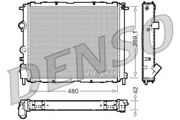 DRM23009 Denso radiador de esfriamento de motor