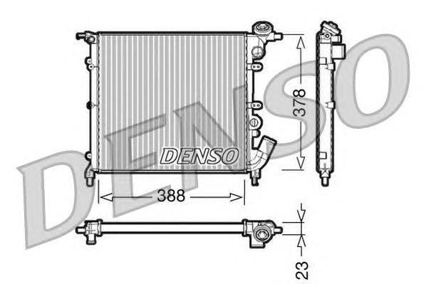 DRM23002 Denso radiador de esfriamento de motor