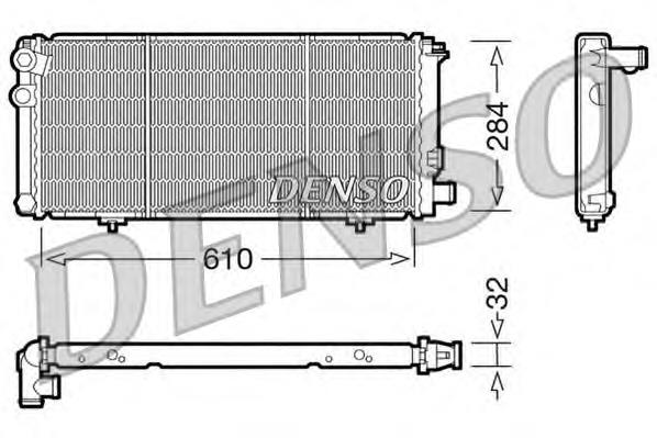 DRM21010 Denso radiador de esfriamento de motor
