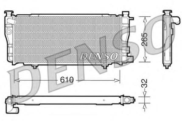 Radiador de esfriamento de motor DRM21012 Denso