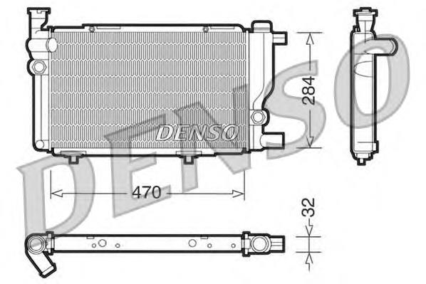 Radiador de esfriamento de motor DRM21013 Denso