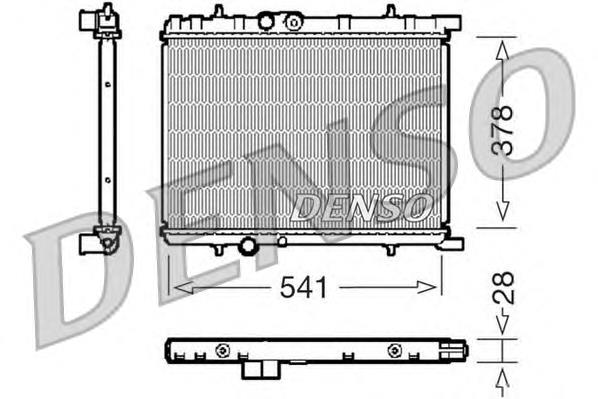 DRM21032 Denso radiador de esfriamento de motor