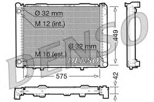 DRM17069 Denso radiador de esfriamento de motor