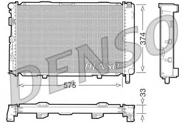 DRM17064 Denso radiador de esfriamento de motor