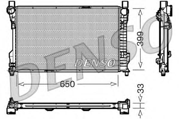 DRM17082 Denso radiador de esfriamento de motor