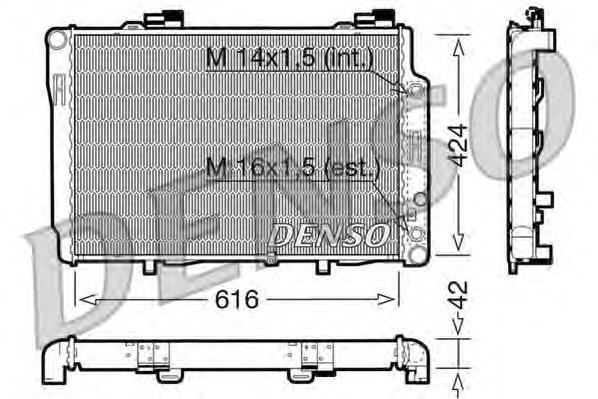 Radiador de esfriamento de motor DRM17073 Denso