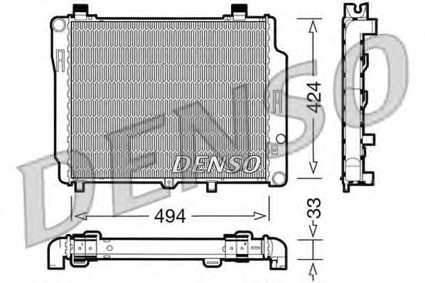 DRM17074 Denso radiador de esfriamento de motor