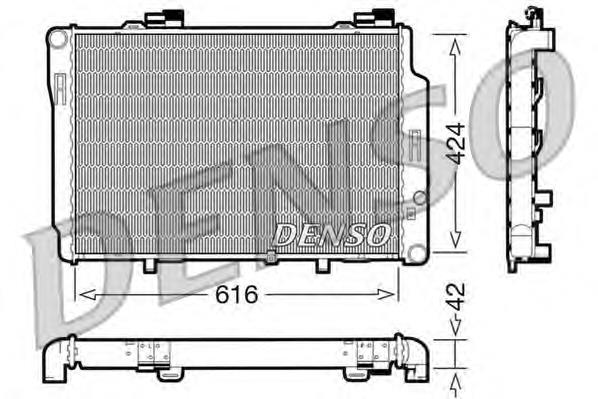 DRM17072 Denso radiador de esfriamento de motor