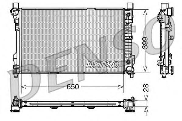 DRM17079 Denso radiador de esfriamento de motor