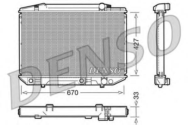 DRM17051 Denso radiador de esfriamento de motor