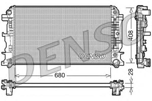 Radiador de esfriamento de motor DRM17044 Denso