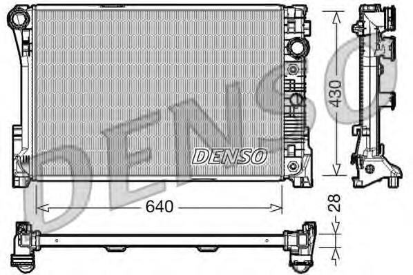 DRM17043 Denso radiador de esfriamento de motor