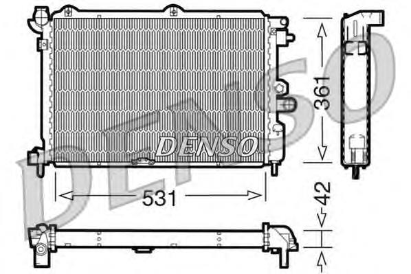 DRM20025 Denso radiador de esfriamento de motor