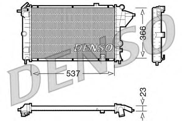 Radiador de esfriamento de motor DRM20023 Denso