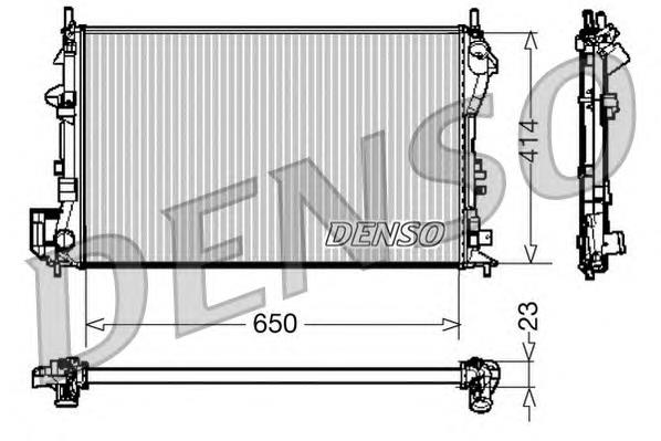 DRM20028 Denso radiador de esfriamento de motor