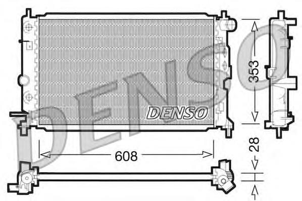 DRM20026 Denso radiador de esfriamento de motor