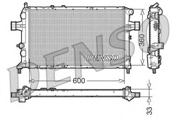 DRM20018 Denso radiador de esfriamento de motor