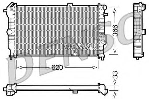 DRM20021 Denso radiador de esfriamento de motor