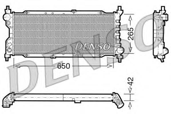 DRM20036 Denso radiador de esfriamento de motor