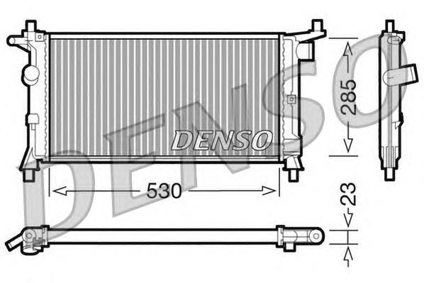 DRM20037 Denso radiador de esfriamento de motor