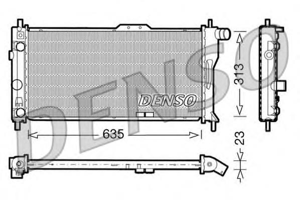 Radiador de esfriamento de motor DRM20034 Denso