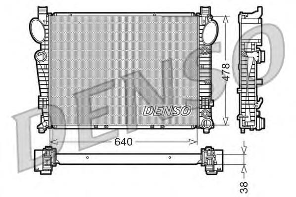 DRM17094 Denso radiador de esfriamento de motor