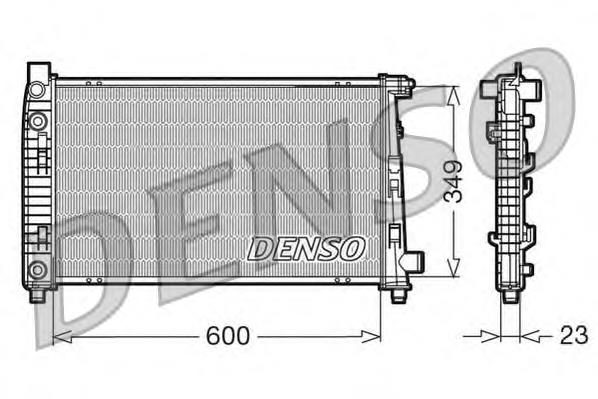 DRM17102 Denso radiador de esfriamento de motor