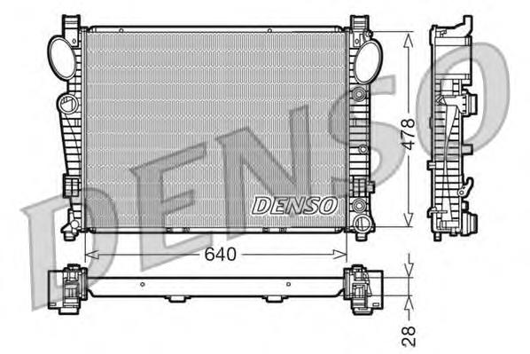 Radiador de esfriamento de motor DRM17093 Denso