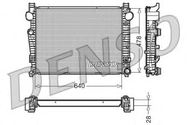 DRM17092 Denso radiador de esfriamento de motor