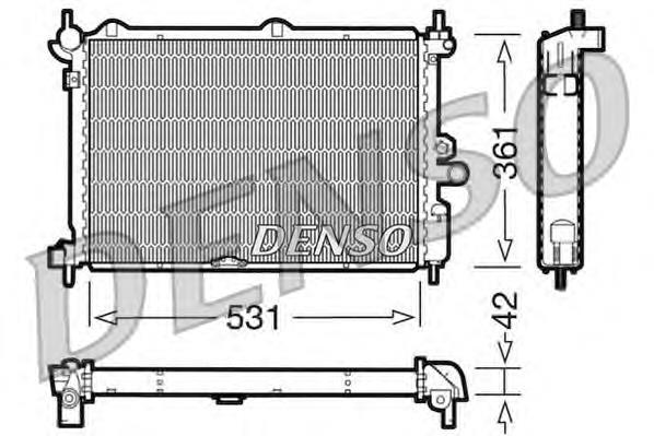 DRM20014 Denso radiador de esfriamento de motor