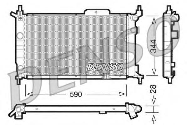 DRM20015 Denso radiador de esfriamento de motor