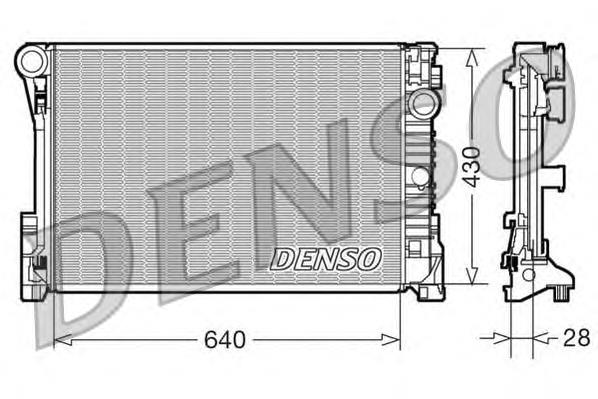 DRM17110 Denso radiador de esfriamento de motor