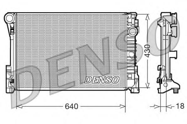 DRM17111 Denso radiador de esfriamento de motor