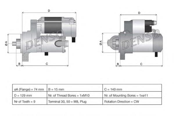 DSN920 Denso motor de arranco