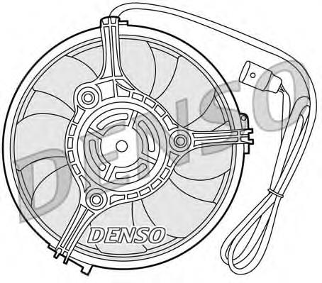 DER02001 Denso ventilador elétrico de esfriamento montado (motor + roda de aletas)