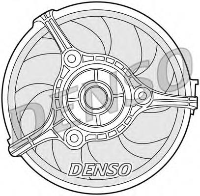 DER02002 Denso ventilador elétrico de esfriamento montado (motor + roda de aletas)