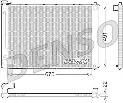 DRM51011 Denso radiador de esfriamento de motor