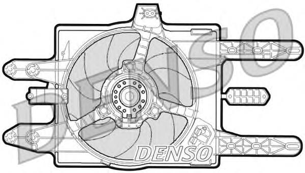 Difusor do radiador de esfriamento, montado com motor e roda de aletas DER09031 Denso
