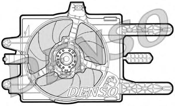 46550709 Fiat/Alfa/Lancia difusor do radiador de esfriamento, montado com motor e roda de aletas